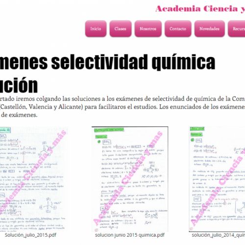 examen selectividad quimica